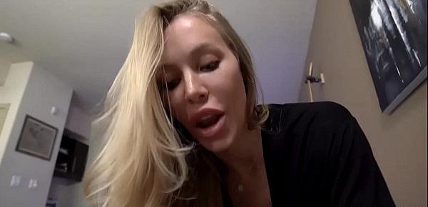  Blonde hot Stepmom sucks stepsons young rock hard cock until he cums!